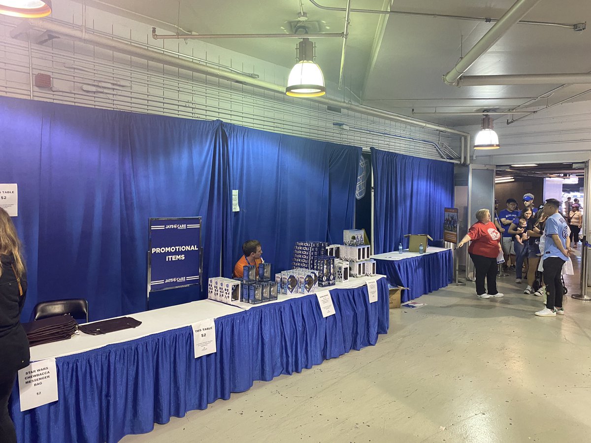 Reel_Goose's tweet photo. @JaysCare @BlueJays Garage Sale 2023 great deals and a sensory overload, very busy and popular this year. Hats 1 for $15 of 2 for $25, guerriel cleats $50, mystery signed balls $35. @tugnett https://t.co/U1K7GdiMDM
