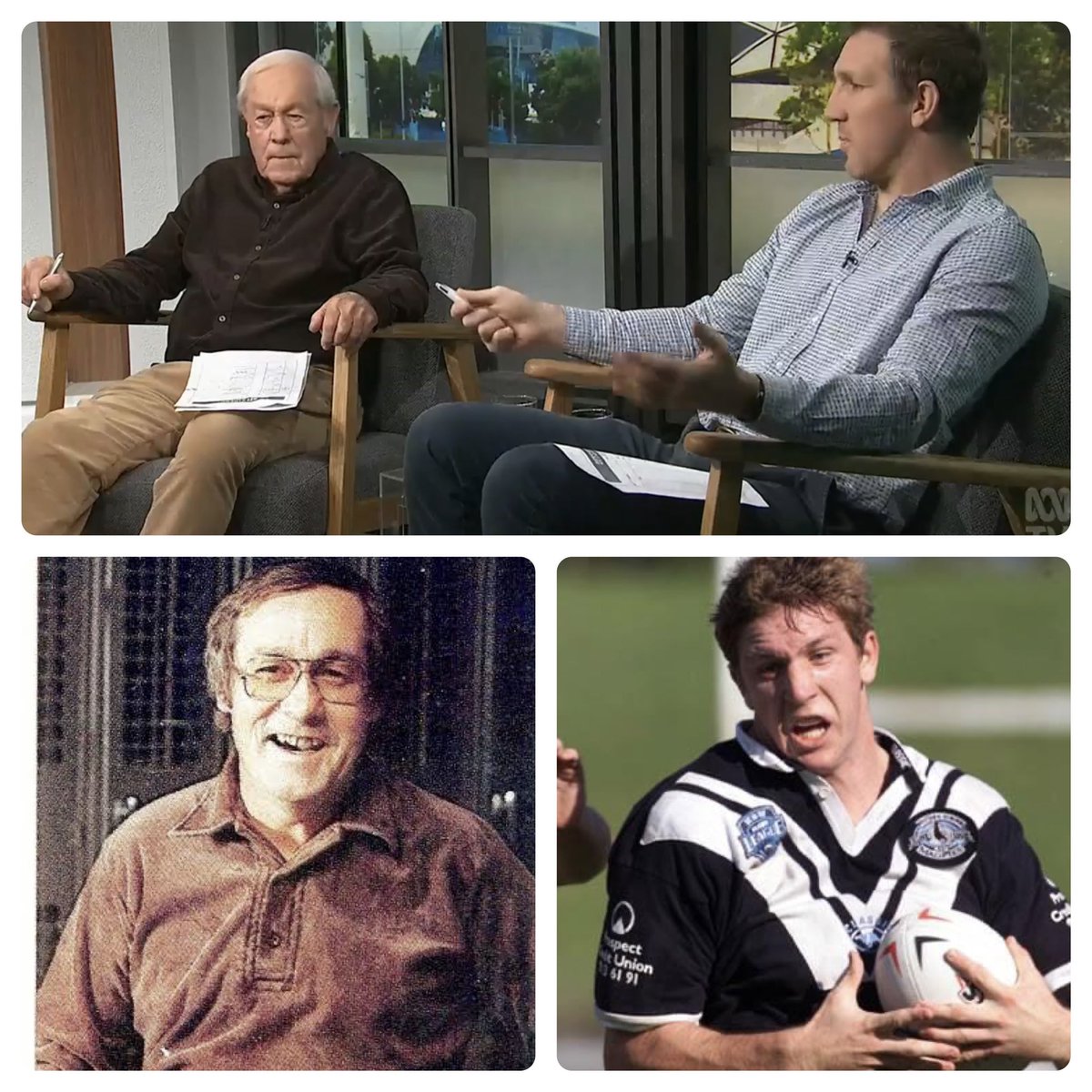 Magpie Coaching Legend Roy Masters & Magpie 2002 SG Ball (and later @storm) Premiership Winner @RyanHoffman12 together as panelists on ABC TV Offsiders Program Discussing the 2023 @NRL Grand Final 🏉🏆

The @westsmagpies Family 🏴🏳️

Campbelltown Collegians RLFC