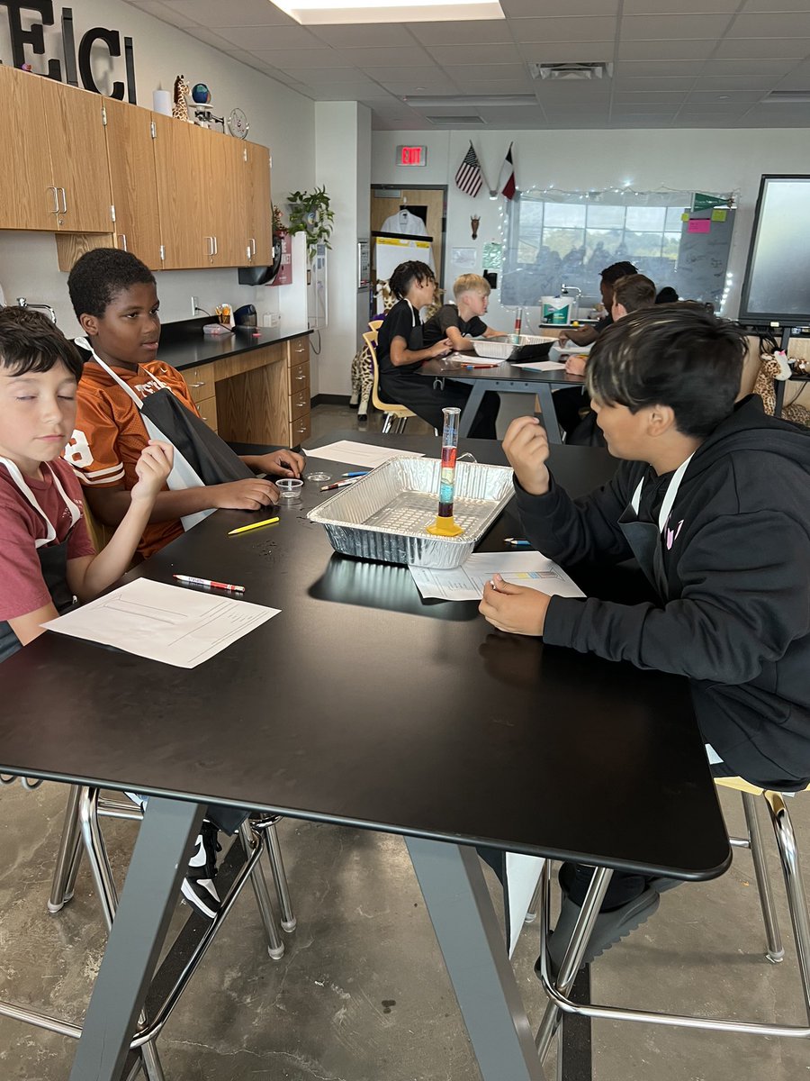 walker_leisd's tweet photo. π Mrs. Young's 6th-grade science class delved into the wonders of relative density! Check out these captivating density columns in action. π #ScienceExplorations #6thGradeAdventures #WeRWalker @leisd @LEISDScience1 https://t.co/EX5lWu3d4f