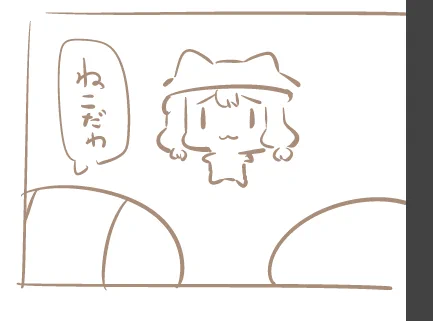 これは魔道士ちゃんと学者ちゃんの後ろアタマがいかに描きやすかったかを友だちに説明したときの絵 剣士ちゃんや忍びちゃんはカブトや団子を描き込まないとなので大変でした