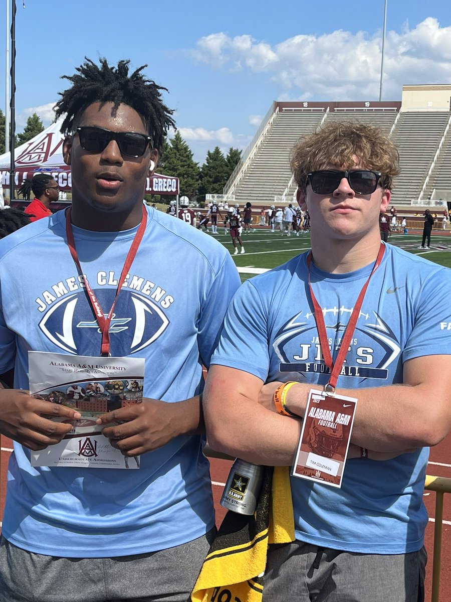 Great visit to <a href="/AamufbR/">Alabama A&M Football</a> Homecoming.  Thank you <a href="/CoachFredT/">Fred T. Farrier</a> and <a href="/Coach_Poke/">Markus Lawrence</a> for the invite!  Big Win! Always good times with <a href="/TimColemanTBONE/">Tim “T-Bone” Coleman</a>.  <a href="/JCJetsFootball/">James Clemens Jets Fb</a> <a href="/JCFB_Recruiting/">JC Football Recruiting</a>  <a href="/AL7AFootball/">Alabama7AFootball</a>