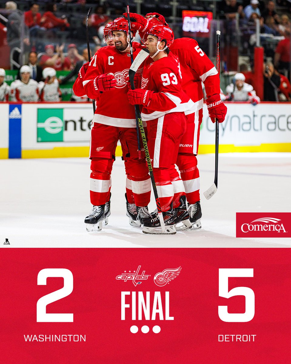 Back in the preseason win column! #LGRW 

🚨: Czarnik, Seider (PPG), Larkin (PPG) (2), Hanas