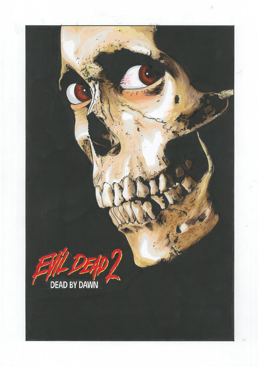 Hello, you Horror Hounds. With spooky season upon us, I thought I'd share the hand drawn reprouction of the Evil Dead 2 poster I did a few years ago.