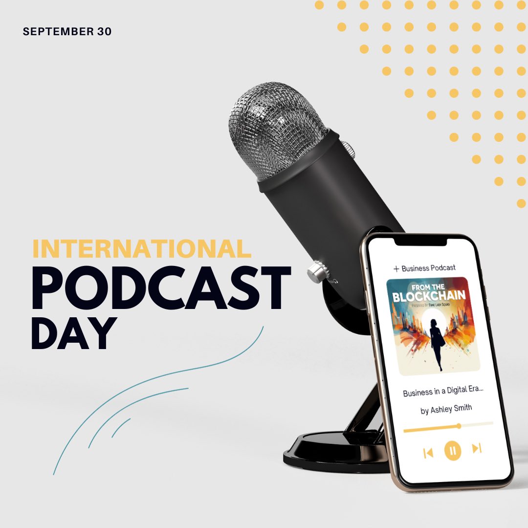 ashleysmithnow's tweet photo. It’s #InternationalPodcastDay! 🎙️

Here are my *TOP 10* audio podcasts I listen to today to keep my finger on the pulse of #web3 innovation, #blockchain technology, #nfts, #crypto, and the digital frontier! 

1/🧵 https://t.co/gTPz8wA4QS