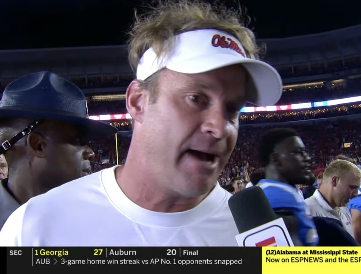 HaistenM's tweet photo. @Lane_Kiffin aka Lane Regrove👀 looking sus tonight…nah frfr good game though👏🏼🤣 https://t.co/n1VV8WrLYl