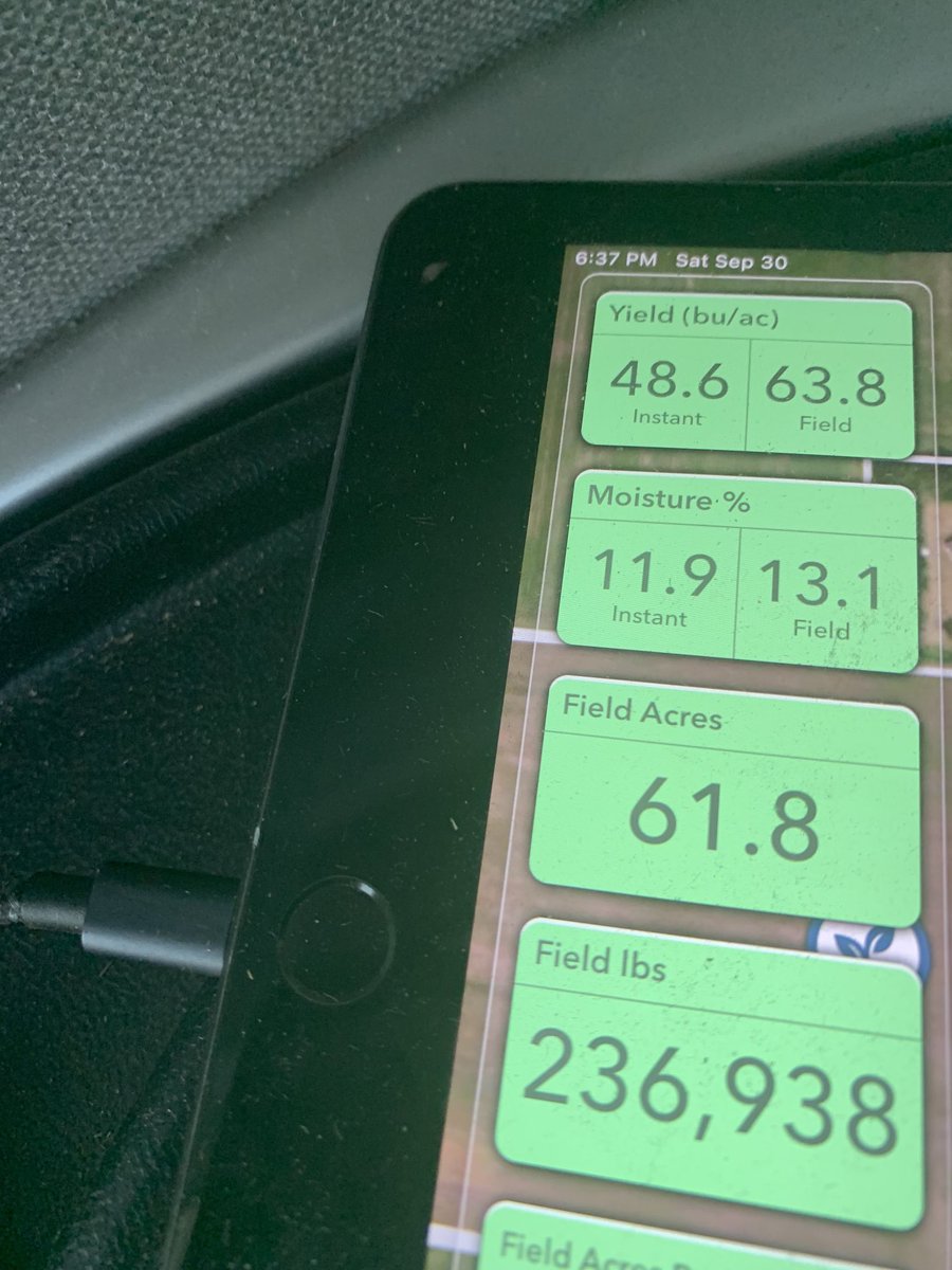 These thunder seed 005 soybeans are yielding …. Wow
