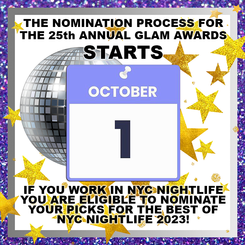 GlammysNYC's tweet photo. If you work in NYC Nightlife you're eligible to take part in the nomination process starting Oct 1st. You will need your own personal nominating code. If you've participated before, use the same code you were provided. Need a code? Contact Cherry on Instagram @glamawards https://t.co/DM1aXpVjrF