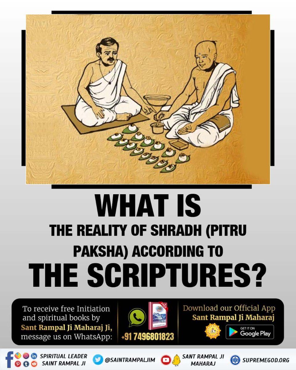 1rajkumar123's tweet photo. #श्राद्ध_शास्त्रविरुद्ध_साधना 
What are the benefits of Shradh??
👁️👁️👇
Watch Sadhna TV 7.30PM 
Kabir Is God https://t.co/aHvkV90CRA