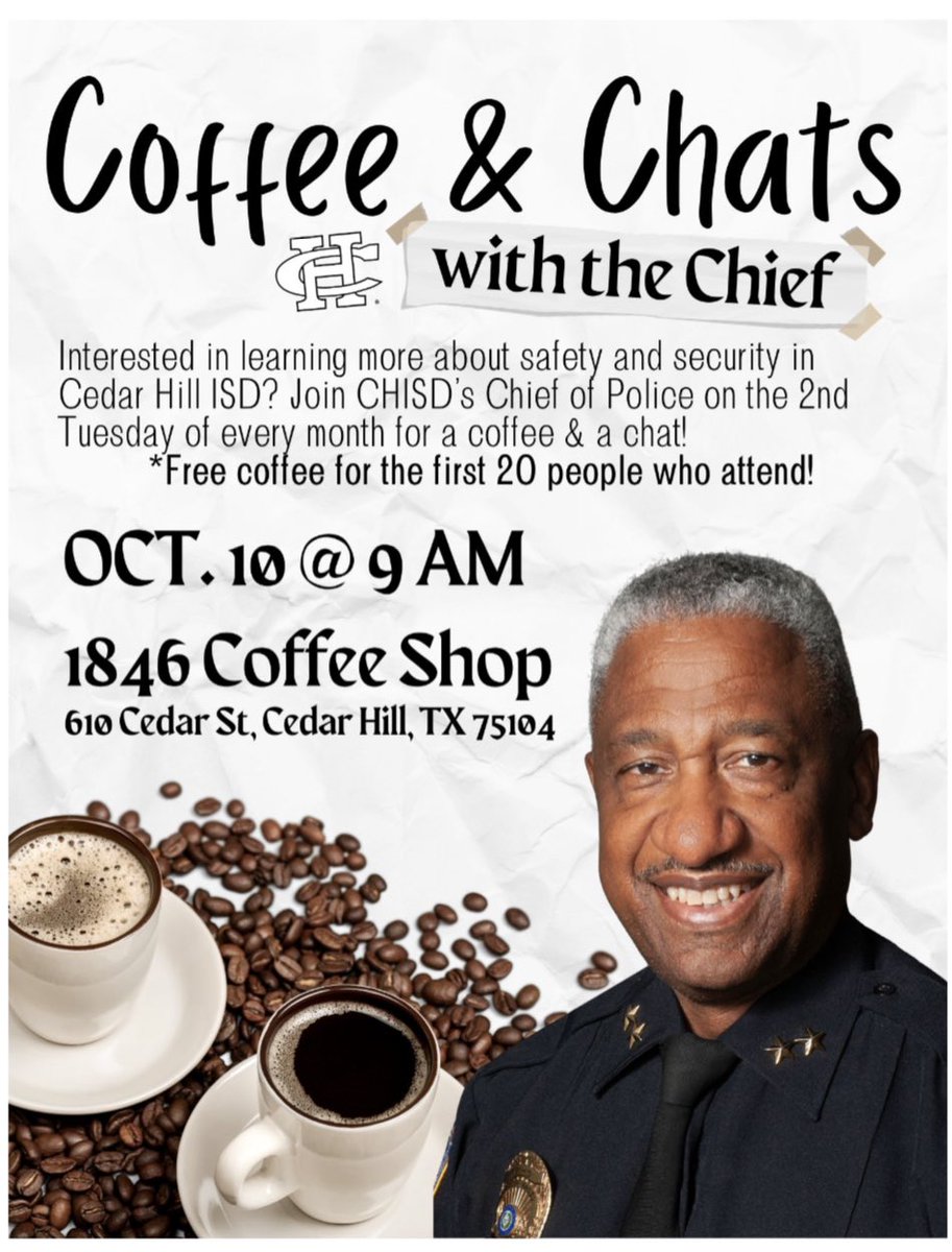Come join me on Tuesday, October 10th to talk safety and security at our school district.