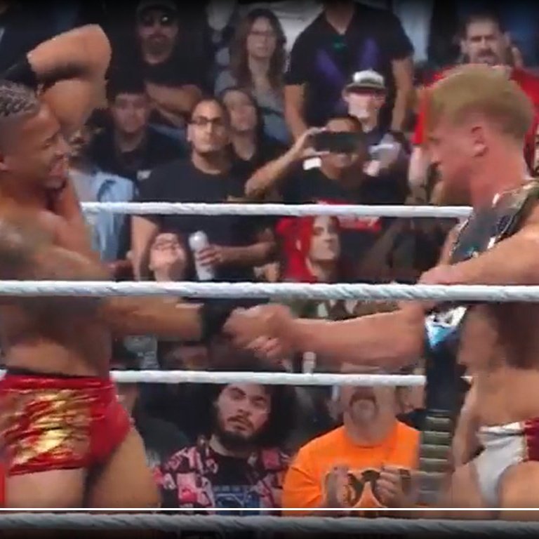 SKWrestling_'s tweet photo. Take a bow, @UNBESIEGBAR_ZAR &amp; @Carmelo_WWE. 🙇
#NXTNoMercy #WWENXT https://t.co/ajruQOYllG