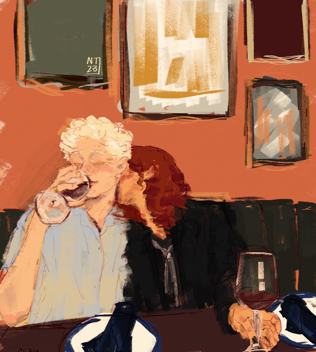 starcevna's tweet photo. date night 💋 

#goodomens #aziracrow #goodomensfanart #ineffablehusbands #aziracrowfanart https://t.co/yzJY8KQQW6