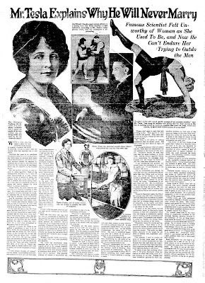 PhysInHistory's tweet photo. An article about Nikola Tesla titled,

“M: Tesla Explains Why He Will Never Marry” published in. Galveston Daily News, p. 23, ca. 1924. https://t.co/SaqhO1sU2i