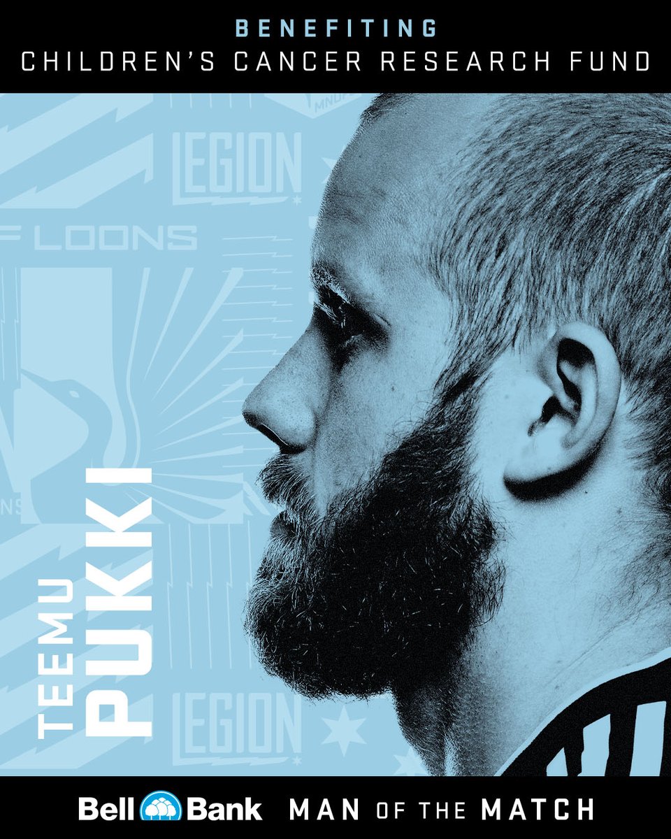 After every game, <a href="/gobellbanks/">Bell Bank</a> donates $1,000 to a charity selected by our Man of the Match. The votes have been counted, and tonight's winner is Teemu Pukki. Teemu has selected Children's Cancer Research Fund.