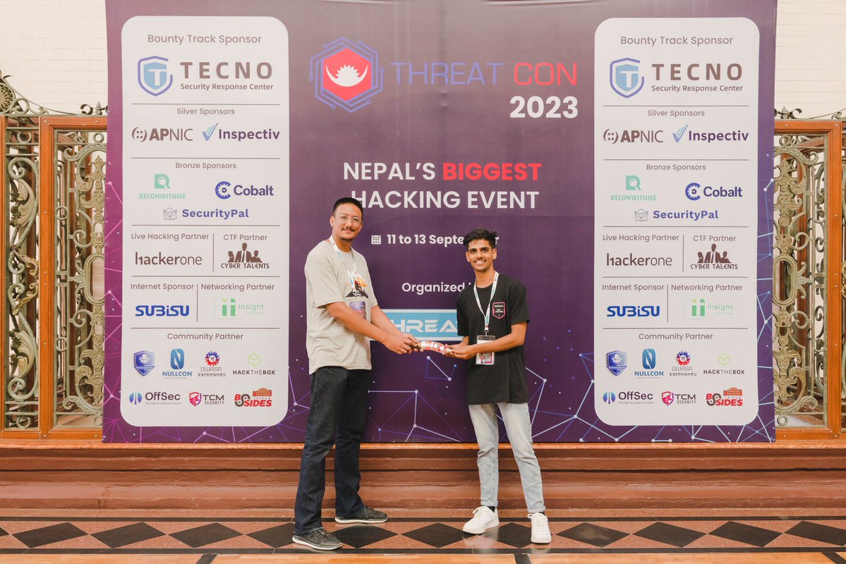 THREAT CON (@threat_con) on Twitter photo Presenting our National Gem <a href="/dhakal_ananda/">Ananda Dhakal</a> at #THREATCON2023! Your contributions are as priceless as they are powerful, shaping a secure digital world. 🌟🌐 Presenting our National Gem <a href="/dhakal_ananda/">Ananda Dhakal</a> at #THREATCON2023! Your contributions are as priceless as they are powerful, shaping a secure digital world. 🌟🌐