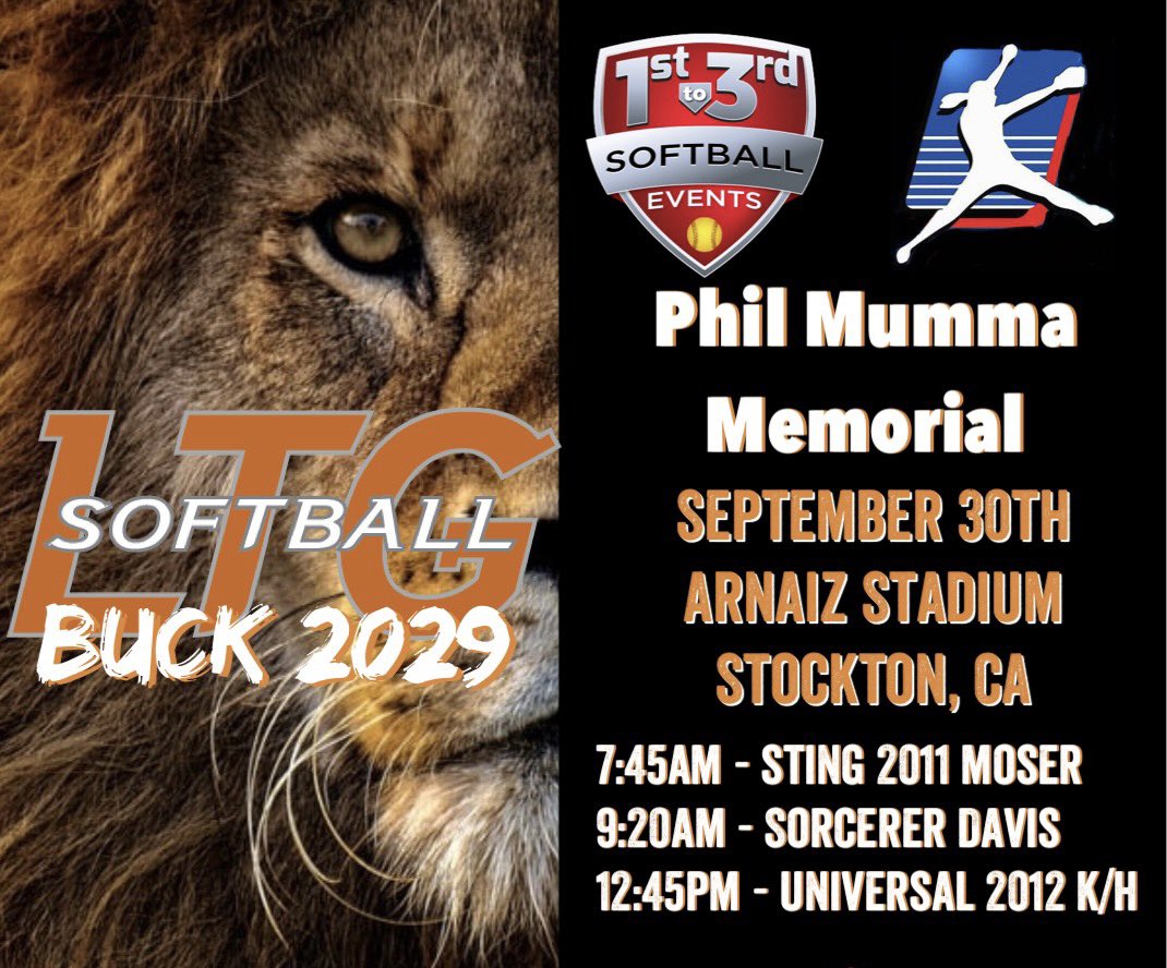 LTG2029Buck's tweet photo. After out scoring opponents 30-0 and finishing 3-0 in pool play, the LTG Lions 2029 Buck looks to begin the quest for the championship tomorrow afternoon. Let’s Go Lions!!! 🦁🧡🥎💪🏽 https://t.co/ytYIVd325d