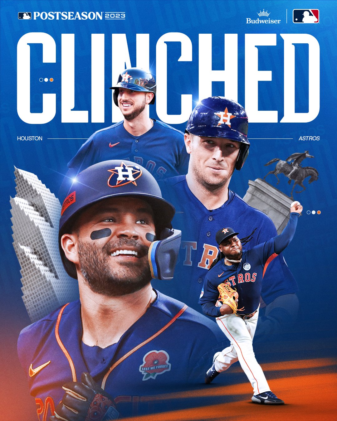 MLB on X: The defending champion @Astros will make their seventh straight  #postseason appearance! #CLINCHED  / X