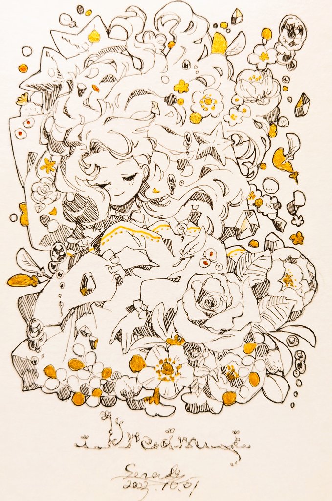 「Day.1 Dream(夢)  微睡みに見る現の欠片。  #inktober20」|蒼下 せな＊3/28 通販追加のイラスト
