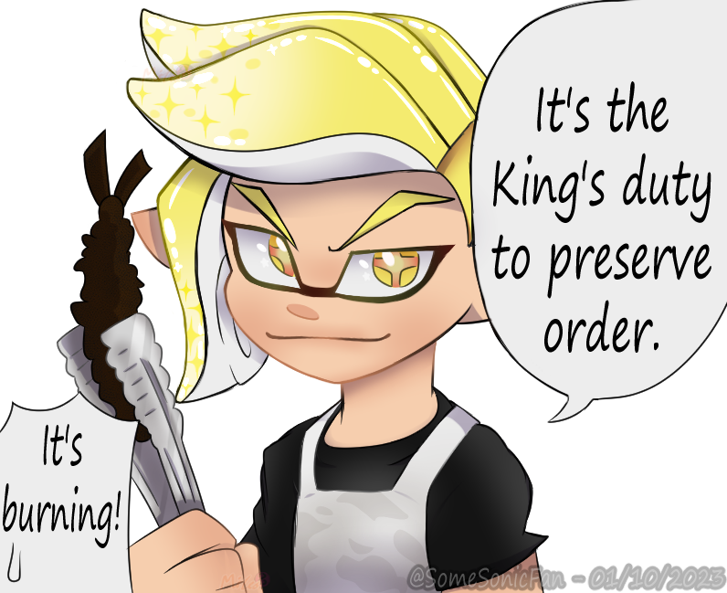 SomeSonicFan's tweet photo. panel redraw or smth, just fucked around w this &amp; couldn't decide on the final
🦑👑💛
Enjoy!

[#Splatoon #Splatoon2 #SplatoonCoroika #Splatoonart #Coroika #coroikaemperor #Emperor #Emperorcoroika #EmperorSplatoon #コロイカ] https://t.co/EN201UMOcs