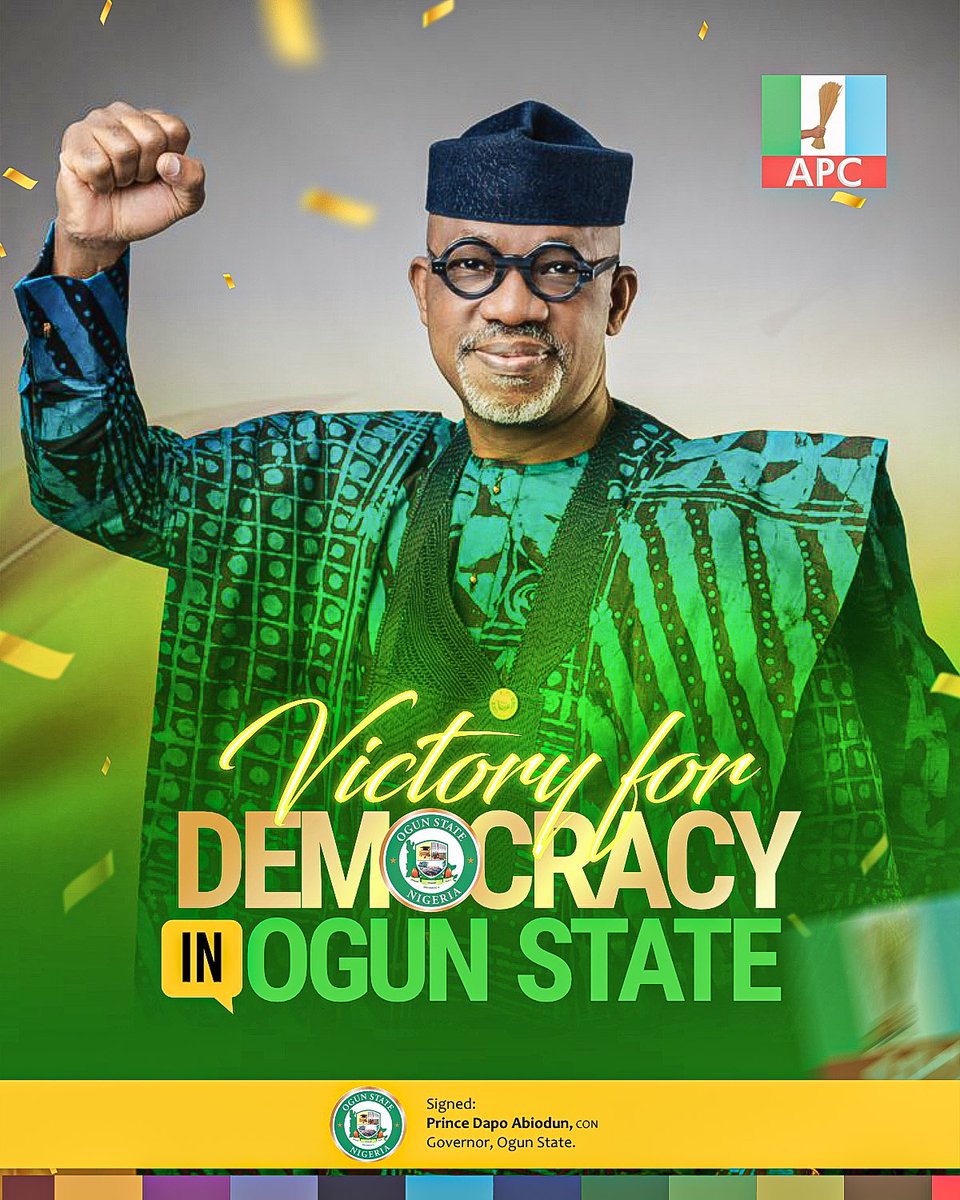 Congratulations to Dr. Prince Dapo Abiodun Governor Of ogun State