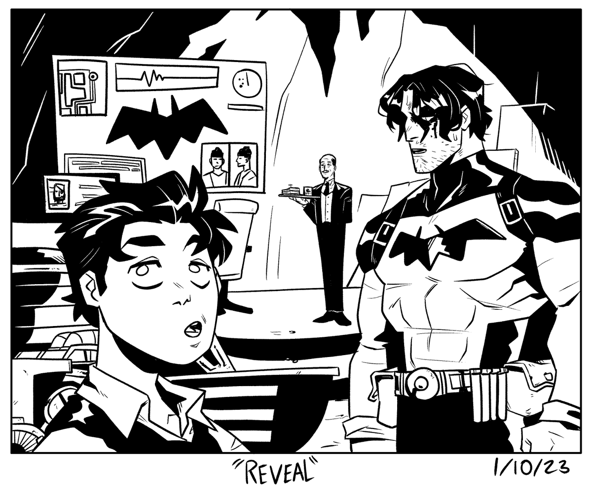 Day 1 - Reveal to your new son that you are The Batman Let's see how far I get this year for @ChrisSamnee #batober