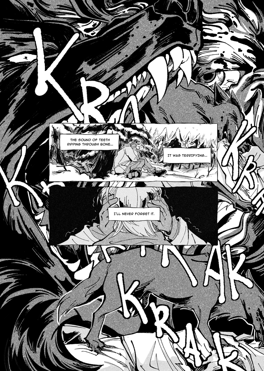 crown_prinxe's tweet photo. In the winter of '99, a young girl's father is killed in a vicious wolf attack. Five years later, the girl returns to the forest to seek revenge on the wolf that killed her father.

My father was a good man now available on @SBComicsFair !!! https://t.co/4tng9ZFK3A