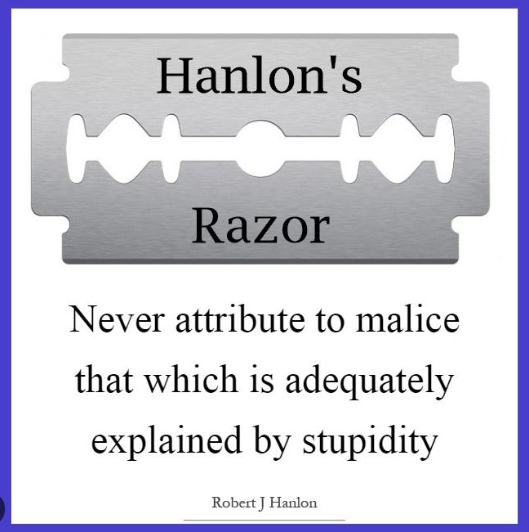 HistoryBoomer's tweet photo. On Bowman and #AlarmGate, consider Hanlon's Razor.
(I'm enjoying this, but for what actually happened, we should probably wait until more info comes out.) https://t.co/y8Oj7l1kKF