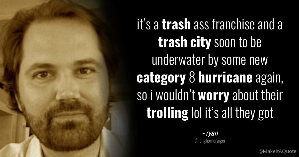 Enjoy your offseason you pieces of trash.