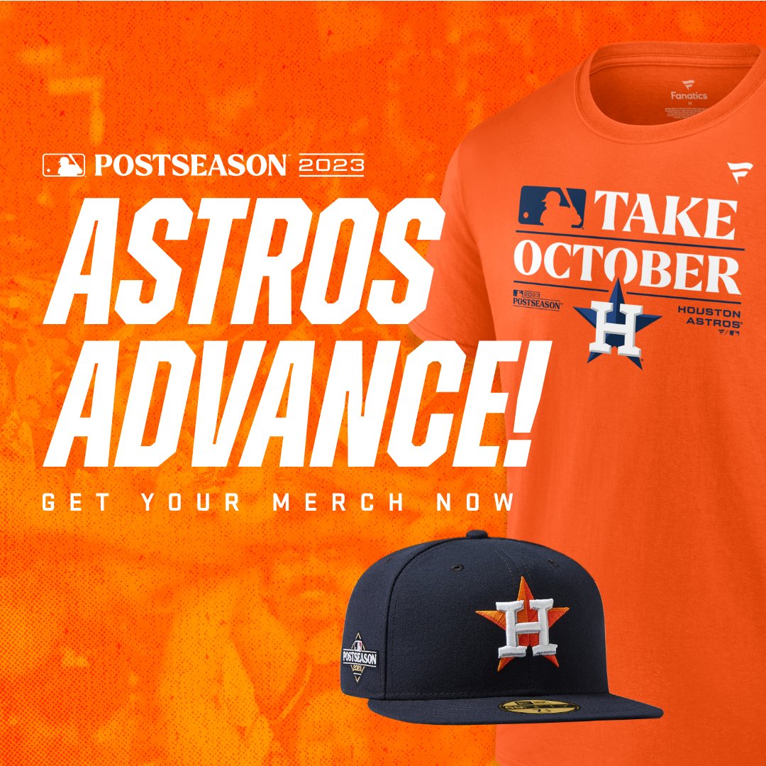 Houston Astros on X: It's time to Take October. Postseason merch is  available at the Center Field Team Store starting Sunday at 9 AM.   / X