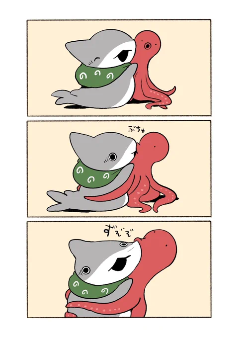 子ザメとたこさん 