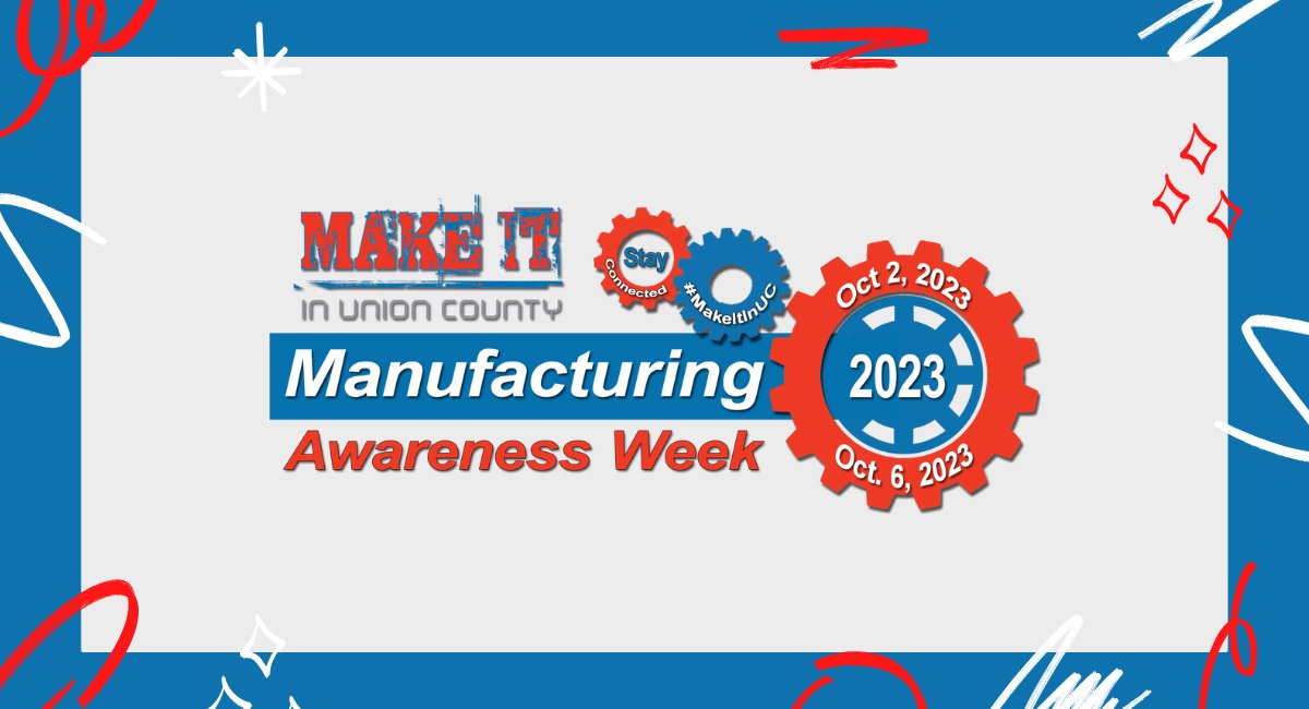 Make It In Union County 2023 is officially underway! Keep an eye here on our social media for valuable information all day about rewarding career opportunities in manufacturing. We will also feature some fun facts about Union County Manufacturing makeitinunioncounty.com