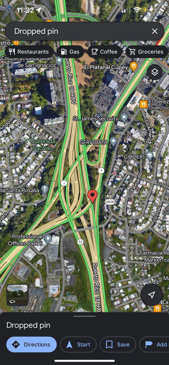 TSJU_28's tweet photo. @adoptaunhoyo @skytrafficpr @Motinsitepegas En la #1 en direccion de caguas a san juan cruzando donde termina la 18 y empieza la 52. https://t.co/RK8uFXlzwQ