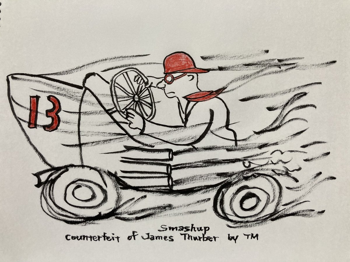 Smashup 
counterfeit of James Thurber by TM
#JamesThurber