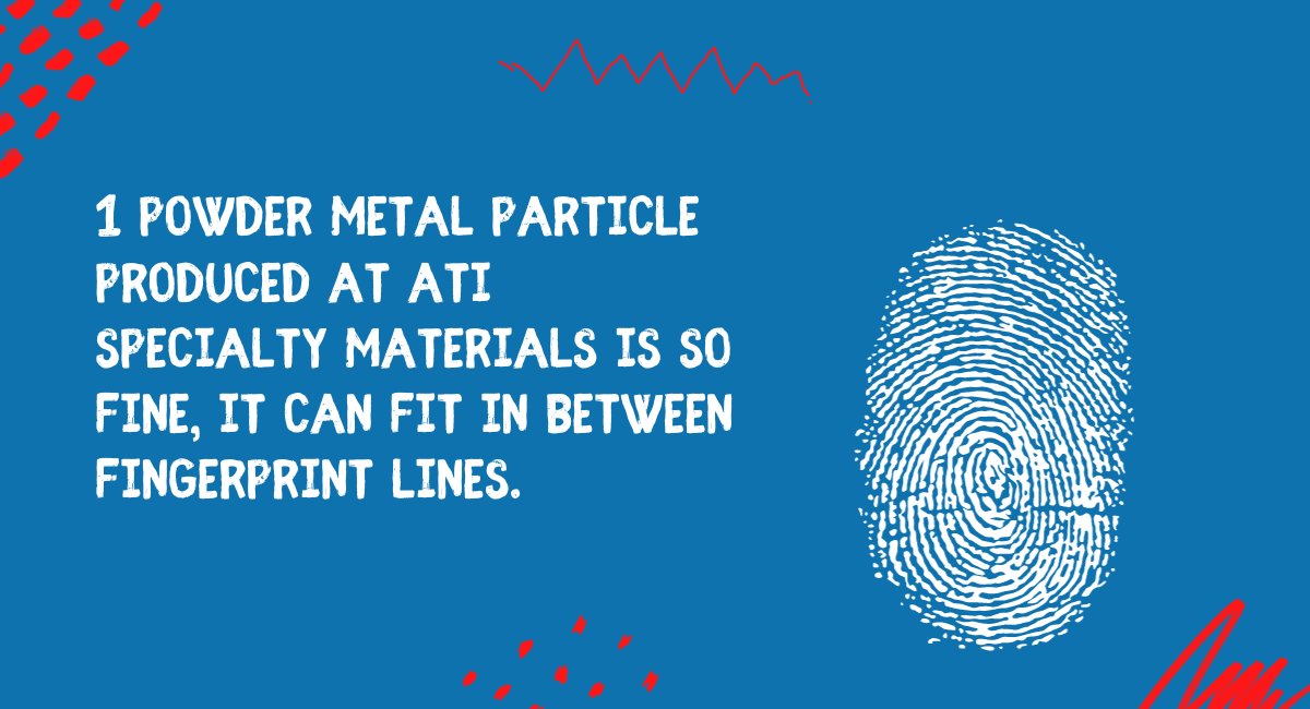 The innovation at Union County Manufacturers is incredible. For example, ATI Specialty Materials produces a powder particle so small that it could fit between the lines in your fingerprint. #MakeItInUC #UnionCountyNC #MFGDay23