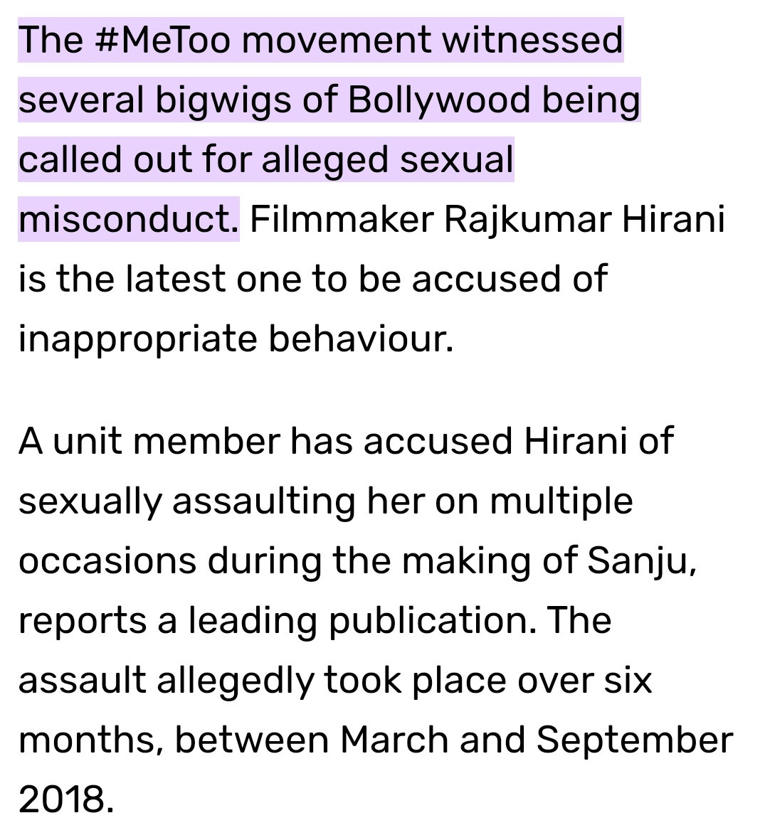 #RajkumarHirani is accused of sexually assaulting a crew member at the time of #Sanju movie sets...

After that allegations #Bollywood
Boycotted hirani. Even #Munnabhai3 project is put on hold..

But legend #SRK𓃵 gave the sexual abuser a new life  with #Dunki ...

Still no