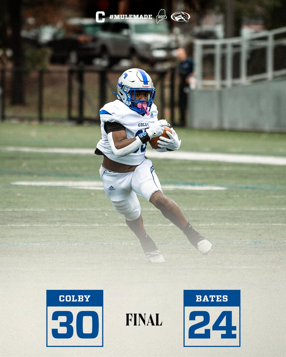 Colby_Football's tweet photo. FINAL from Lewiston.

#MULEMADE https://t.co/NnCV6qApbi