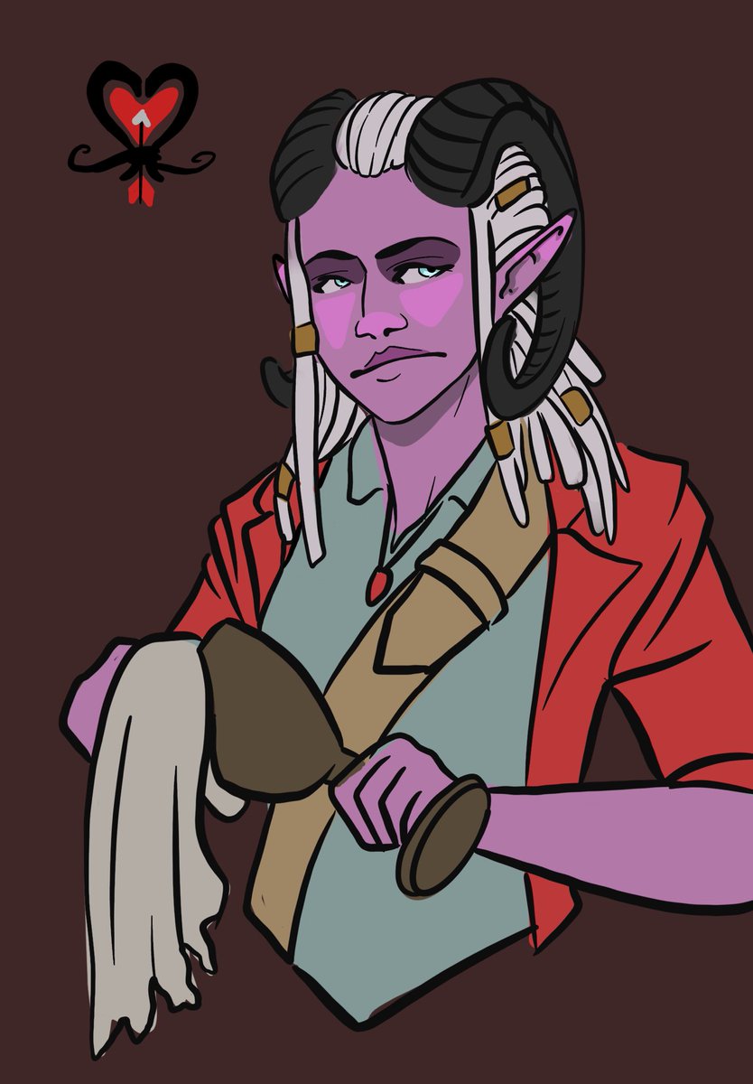 riomotley's tweet photo. A rough Torrey Bloodheart. The toughest barkeep. I am loving the Legends of Eleanora campaign from @pablove 
Character belongs to @ToddStashwick https://t.co/lBJqKsdULD