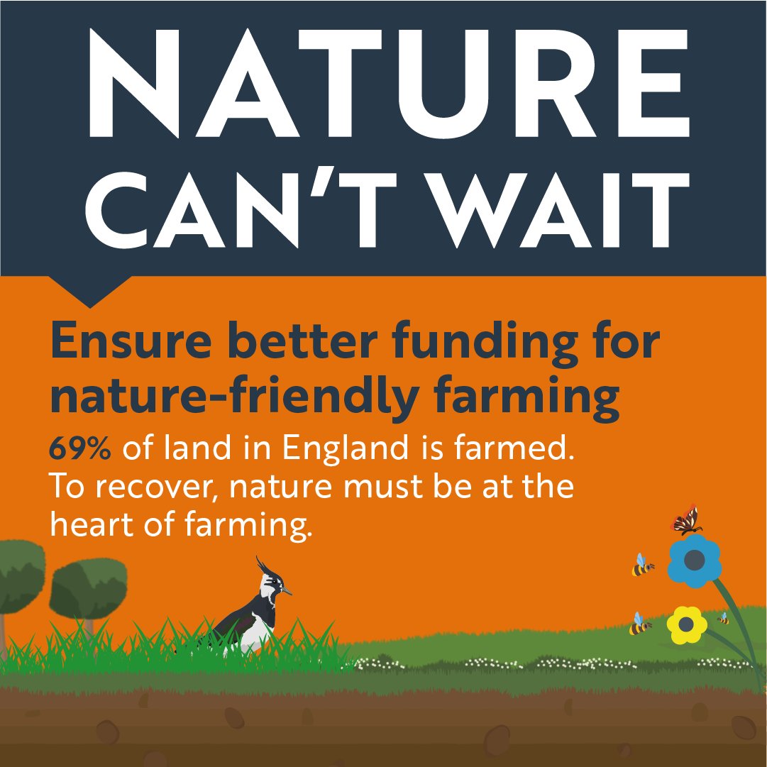 🌾 Nature-friendly farms are vital for #NatureRecovery. We need more of them, and we need them now. 👉 Tell your politicians to support funding for nature-friendly farming: bit.ly/3Zvkq7o #NatureCantWait