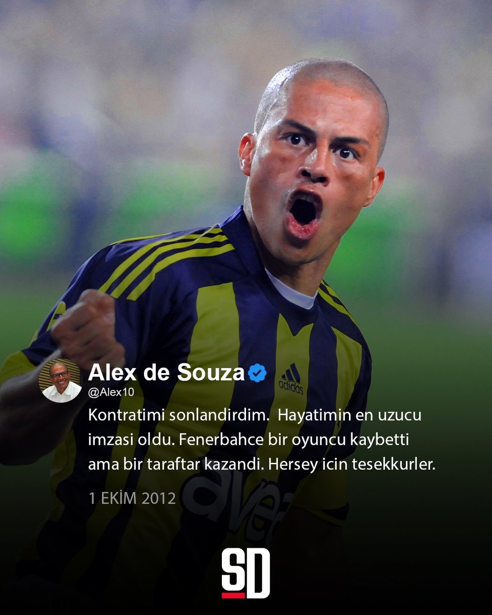 SportsDigitale's tweet photo. 11 yıl önce bugün: Alex de Souza, Fenerbahçe'ye veda etti. https://t.co/M6VjPaEogl