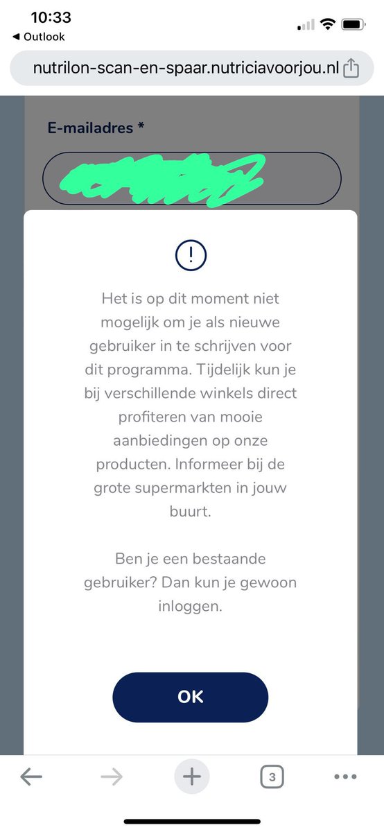 Thomas_Meijer's tweet photo. @Nutriciavoorjou Hey hallo! Komt jullie spaarprogramma nog terug? Ik wil hier graag aan deelnemen en het staat overal vermeld op de bussen maar ik krijg deze melding. https://t.co/c1ZHmkiGXy