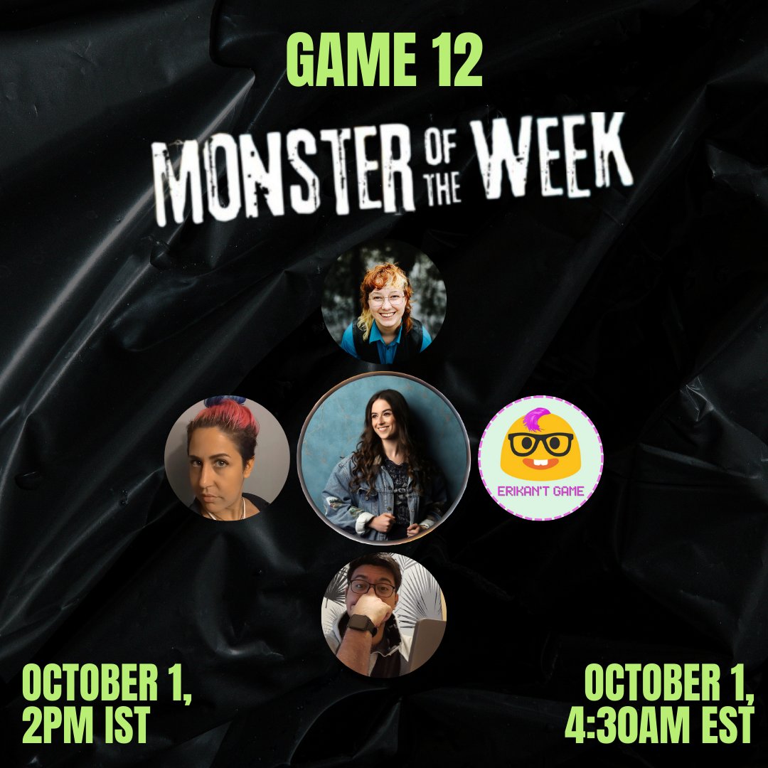 SteveH4815's tweet photo. Game 12: Science Friction

The FINAL GAME OF THIS INCREDIBLE WEEKEND is kicking off now! Monster of the Week is a fun system, and @clo_withtheflow is a fantastic pick to be our final DM!

Players: @peculiarplanets @EriKantGame @FaunAndGames @CallMe_Silly https://t.co/VLiaCikoLC