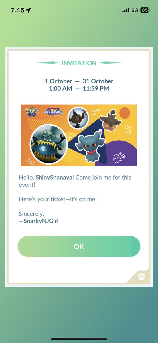 Shinyshanaya's tweet image. Thank you so much @SnarkyNJGirl for this wonderful gift 🎁🤩 you are the best 🙌🏻

#PokemonGo #PokemonEvent #Gift #PokemonGOfriends #ThankYou