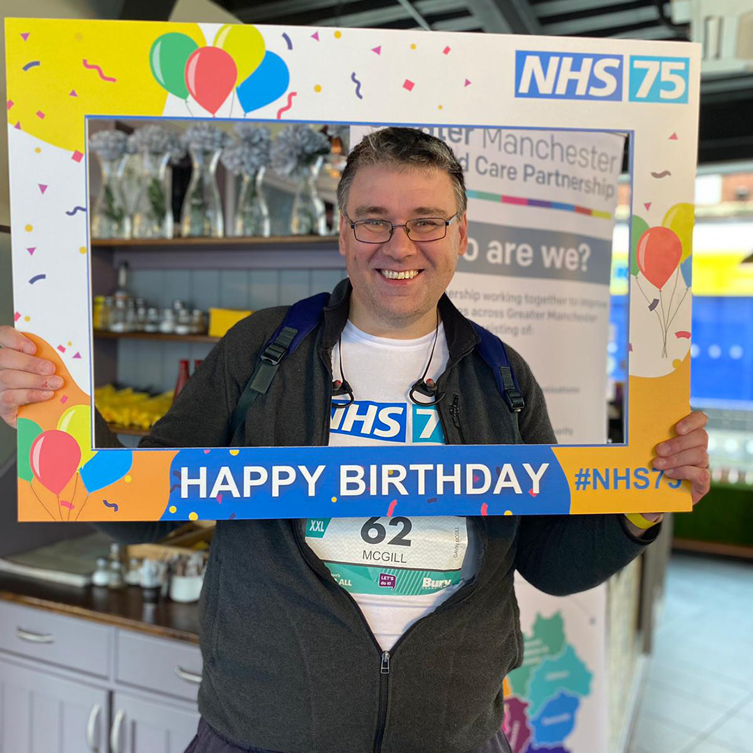 Today at #BuryRunningFestival we’re celebrating 75 years of the NHS and thanking Bury NHS workers for their hard work and commitment. The very best of luck to our #NHS75 #Bury10k runners. Let’s give them a big cheer as they go by! #SharingSuccess #LetsDoIt #LetsFixIt