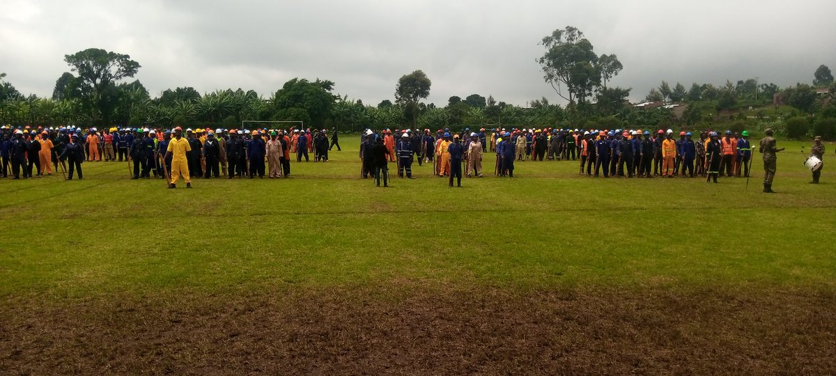 Happening now: The Chief Guest together with the Principal Inspecting the parade of students to be passed out today <a href="/utckichwamba/">Uganda Technical College - Kichwamba</a> after a week patriotism training.