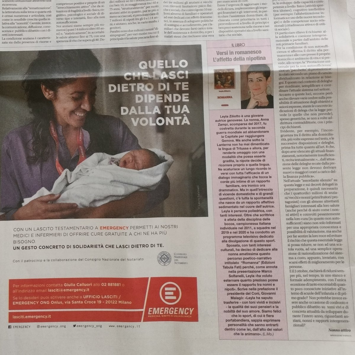 Leyla9265's tweet photo. Oggi 1 ottobre in edicola su Avvenire in tutta Italia: Romanna
#avvenire #articolo #nonni #giornali #nazionali #noiinfamiglia #italia https://t.co/EoI1uJxAYA