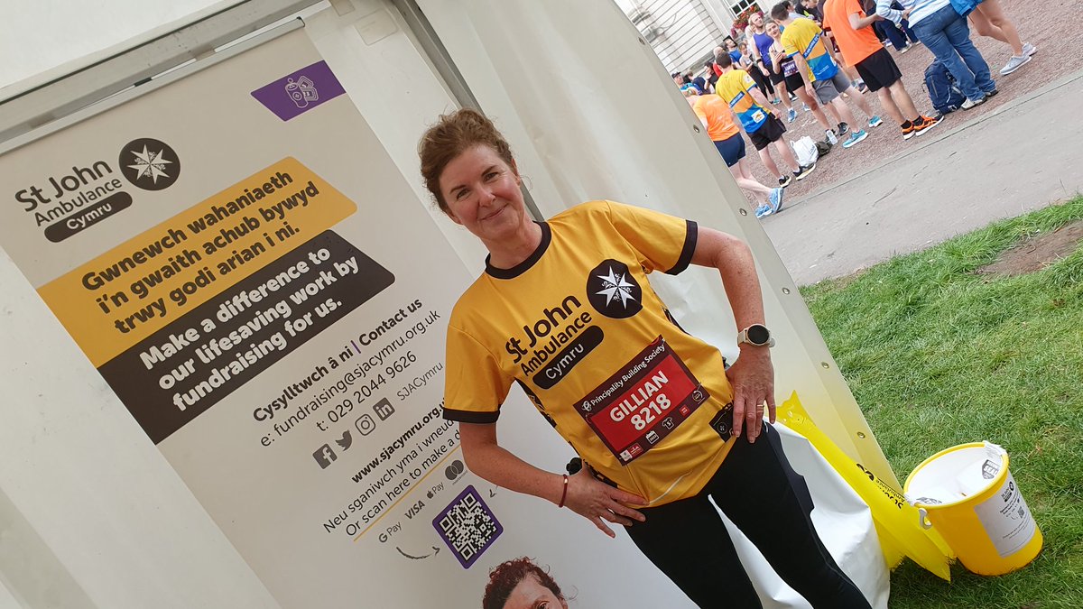 alankdrury's tweet photo. Good luck to Gillian who is one our trustee's at @SJACymru running today's @CardiffHalf https://t.co/LbhN6svHIK