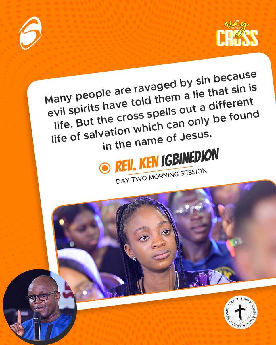 SinglzSummit's tweet photo. Catch up on some highlights from the ministration of God's Word by Rev. Ken Igbinedion at Singlz' Summit Day 2 Morning Session.

#RevKen
#TheWayOfTheCross
#SinglzSummit23 https://t.co/jbBlsYD0bX