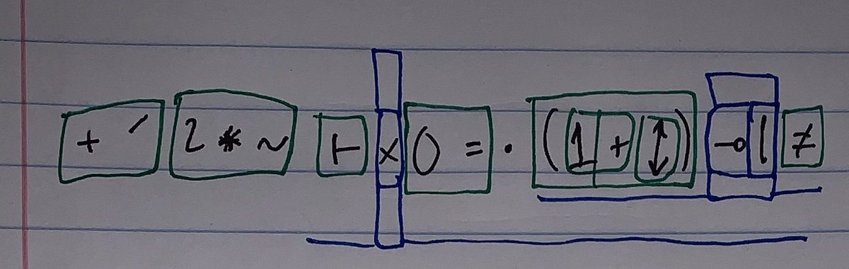 Adsweed's tweet photo. I also tried 2 drawings for the BQN graph of https://t.co/vs9hzRVF5c but I think that the graph is better than the colorized BQN oneliner https://t.co/em6Gbc3ql7