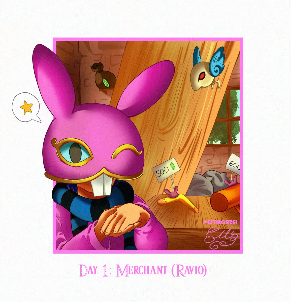 estmorzel's tweet image. LINKTOBER DAY 1: MERCHANT

#ravio #zelda #linktober #inktober #illustration #fanart