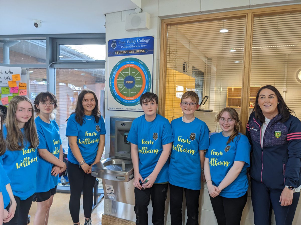 FinnValleyColl's tweet photo. On Friday we unveiled our new Student Wellbeing infographic designed by our Wellbeing Team and Mr Thompson. Well done to all involved, thanks to Coordinator Ms Molloy. #StudentCentred #Supports #Inclusion #Care #Community https://t.co/jtNax2Sxor