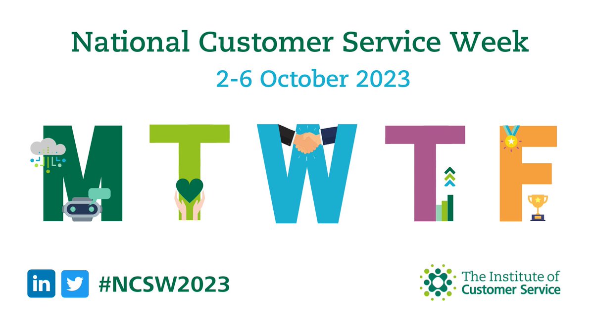 Next week is National Customer Service Week between 2-6 October. Watch out on our social media for some of the activities we will be getting up to. #NCSW2023